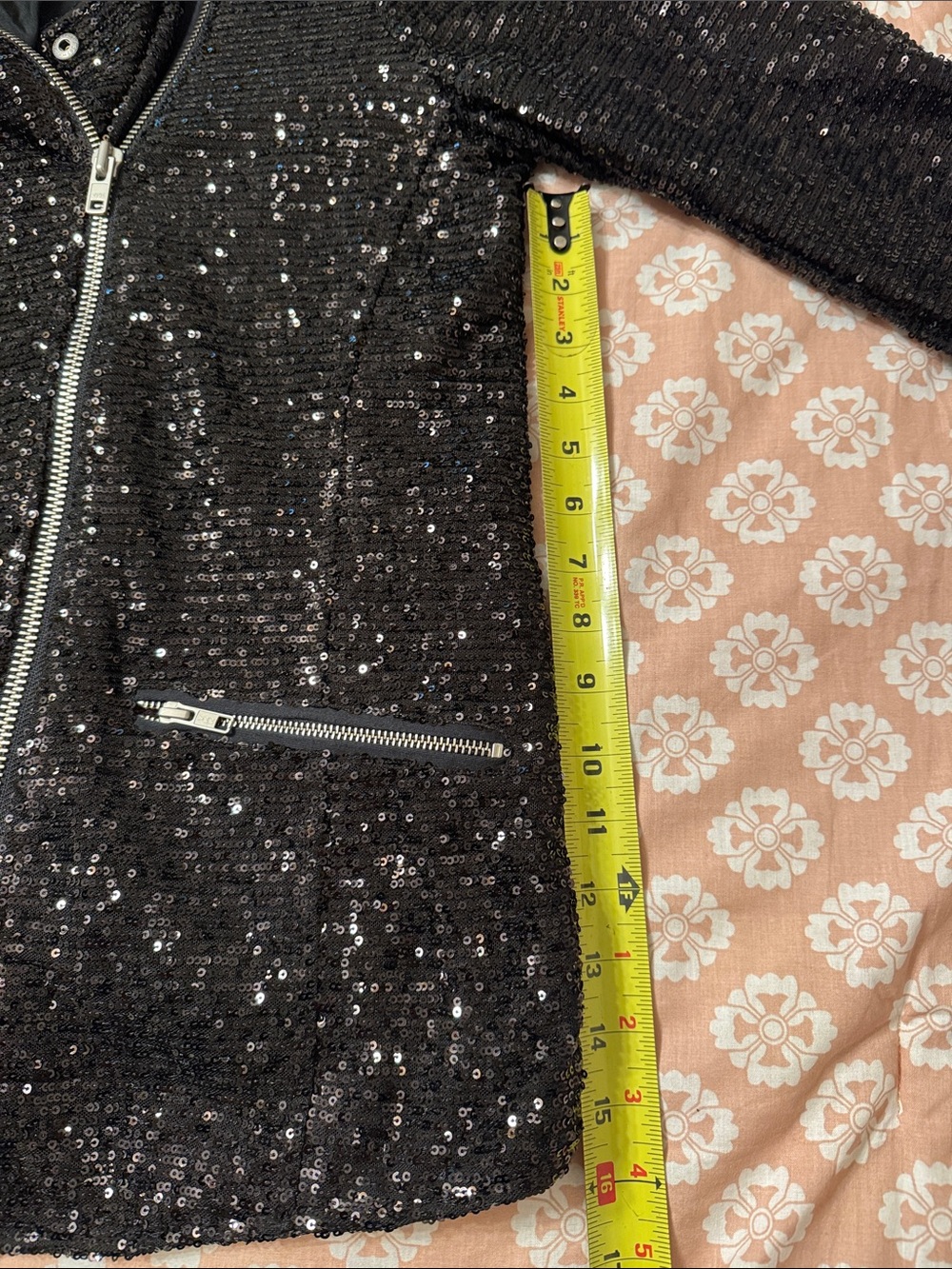 We the Free Sequin Moto Jacket - Black size M - Picture 4 of 7